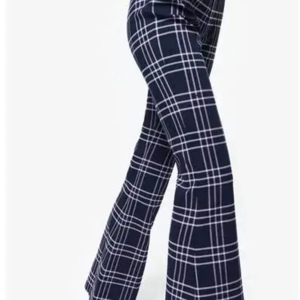 Plaid Flare Pants for Women - Picture 2 of 7